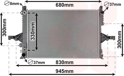 TQ TQ-59002115 - Радиатор, охлаждане на двигателя vvparts.bg