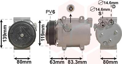 TQ TQ-5900K121 - Компресор, климатизация vvparts.bg