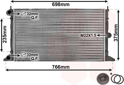 TQ TQ-58002188 - Радиатор, охлаждане на двигателя vvparts.bg