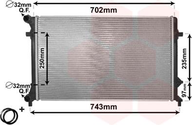 TQ TQ-58002205 - Радиатор, охлаждане на двигателя vvparts.bg