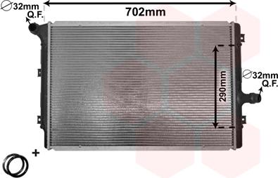 TQ TQ-58002208 - Радиатор, охлаждане на двигателя vvparts.bg