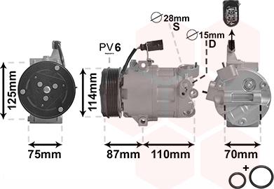 TQ TQ-5801K705 - Компресор, климатизация vvparts.bg