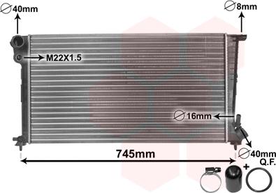 TQ TQ-09002153 - Радиатор, охлаждане на двигателя vvparts.bg