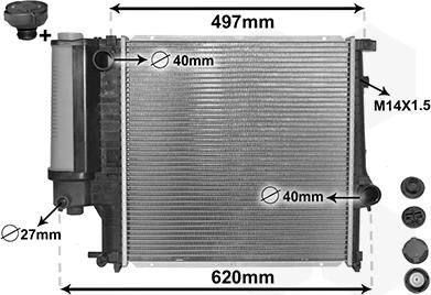 TQ TQ-06002124 - Радиатор, охлаждане на двигателя vvparts.bg