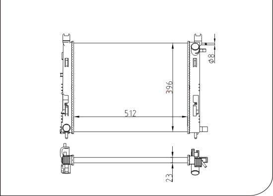 TQ TQ-15002008 - Радиатор, охлаждане на двигателя vvparts.bg