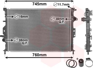 TQ TQ-18002425 - Радиатор, охлаждане на двигателя vvparts.bg