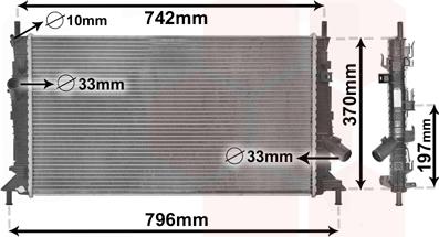 TQ TQ-18002369 - Радиатор, охлаждане на двигателя vvparts.bg