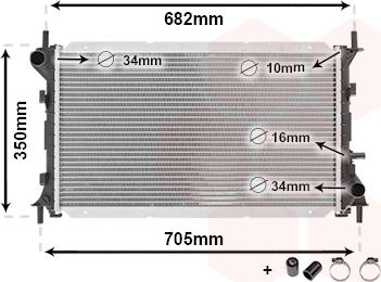 TQ TQ-18002265 - Радиатор, охлаждане на двигателя vvparts.bg