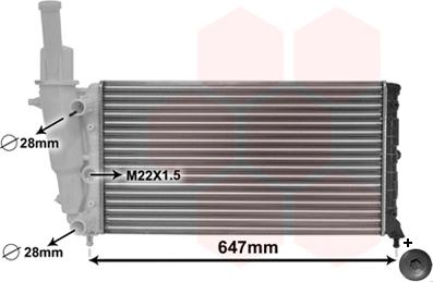 TQ TQ-17002140 - Радиатор, охлаждане на двигателя vvparts.bg