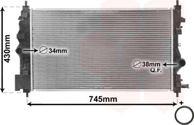 TQ TQ-37002488 - Радиатор, охлаждане на двигателя vvparts.bg