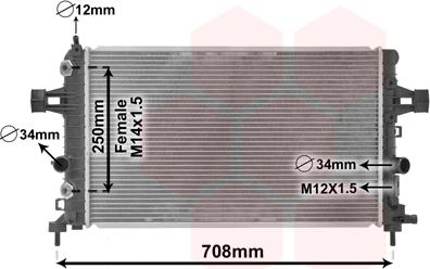 TQ TQ-37002482 - Радиатор, охлаждане на двигателя vvparts.bg