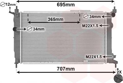 TQ TQ-37002091 - Радиатор, охлаждане на двигателя vvparts.bg