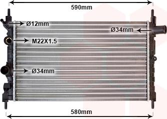 TQ TQ-37002150 - Радиатор, охлаждане на двигателя vvparts.bg