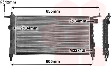 TQ TQ-37002183 - Радиатор, охлаждане на двигателя vvparts.bg