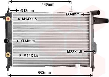 TQ TQ-37002120 - Радиатор, охлаждане на двигателя vvparts.bg