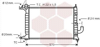 TQ TQ-37002221 - Радиатор, охлаждане на двигателя vvparts.bg