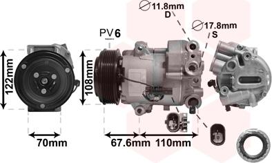 TQ TQ-3700K605 - Компресор, климатизация vvparts.bg