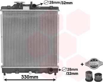 TQ TQ-25002121 - Радиатор, охлаждане на двигателя vvparts.bg