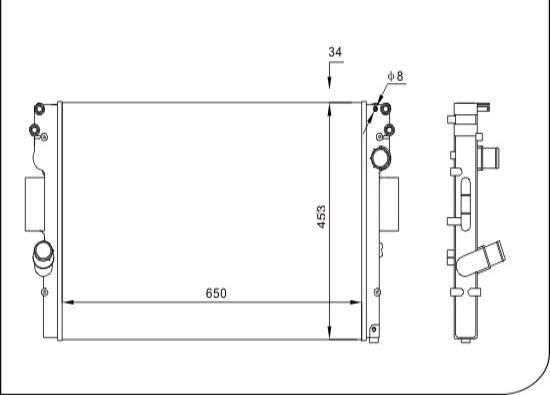 TQ TQ-28002057 - Радиатор, охлаждане на двигателя vvparts.bg