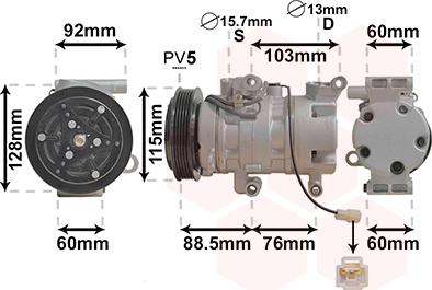 TQ TQ-2700K251 - Компресор, климатизация vvparts.bg