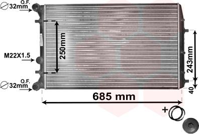 TQ TQ-76002006 - Радиатор, охлаждане на двигателя vvparts.bg