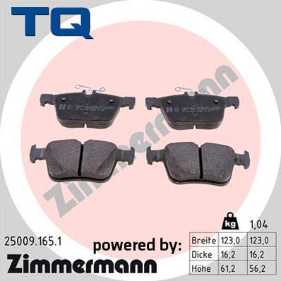 TQ TQ-BP0909 - Комплект спирачно феродо, дискови спирачки vvparts.bg