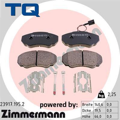 TQ TQ-BP0621 - Комплект спирачно феродо, дискови спирачки vvparts.bg