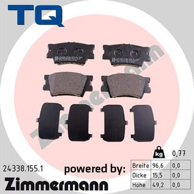 TQ TQ-BP0756 - Комплект спирачно феродо, дискови спирачки vvparts.bg