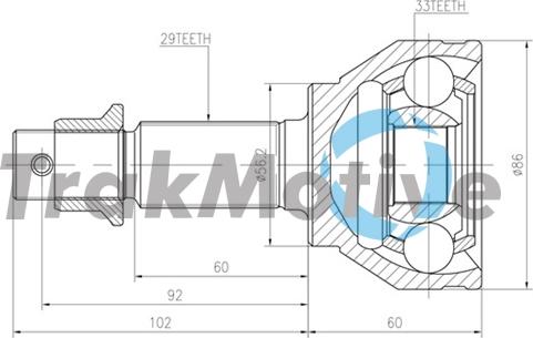 TrakMotive 40-0803 - Каре комплект, полуоска vvparts.bg