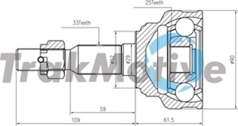 TrakMotive 40-0819 - Каре комплект, полуоска vvparts.bg