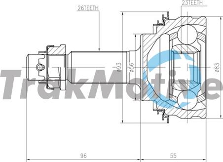 TrakMotive 40-0816 - Каре комплект, полуоска vvparts.bg