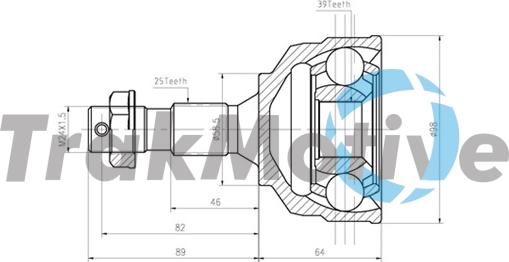 TrakMotive 40-0824 - Каре комплект, полуоска vvparts.bg