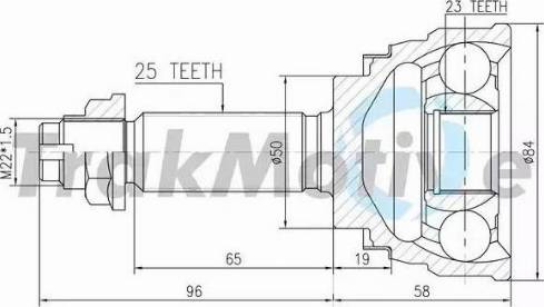 TrakMotive 40-0209 - Каре комплект, полуоска vvparts.bg