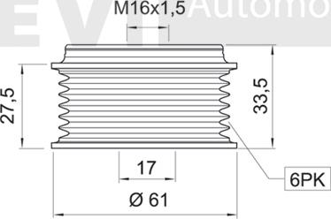 Trevi Automotive AP1006 - Ремъчна шайба, генератор vvparts.bg