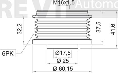 Trevi Automotive AP1018 - Ремъчна шайба, генератор vvparts.bg