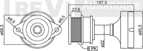 Trevi Automotive AP1141 - Ремъчна шайба, генератор vvparts.bg