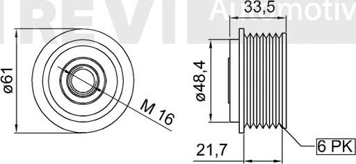 Trevi Automotive AP1136 - Ремъчна шайба, генератор vvparts.bg