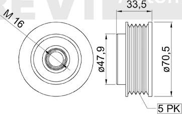 Trevi Automotive AP1209 - Ремъчна шайба, генератор vvparts.bg