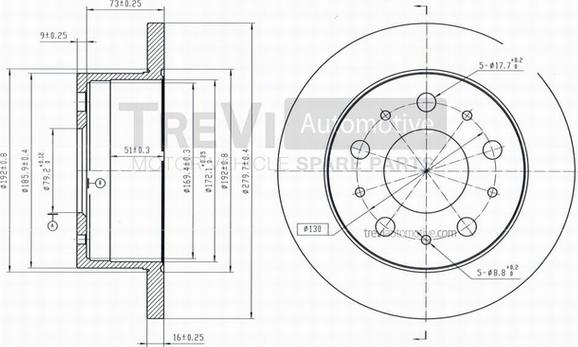 Trevi Automotive BD1040 - Спирачен диск vvparts.bg