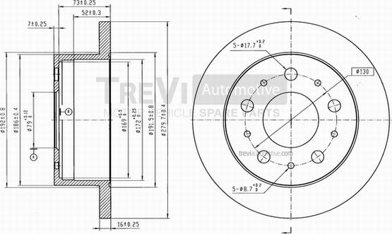 Trevi Automotive BD1042 - Спирачен диск vvparts.bg