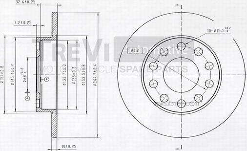 Trevi Automotive BD1050 - Спирачен диск vvparts.bg