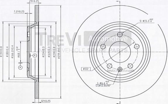 Trevi Automotive BD1083 - Спирачен диск vvparts.bg