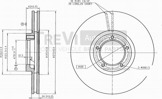 Trevi Automotive BD1112 - Спирачен диск vvparts.bg