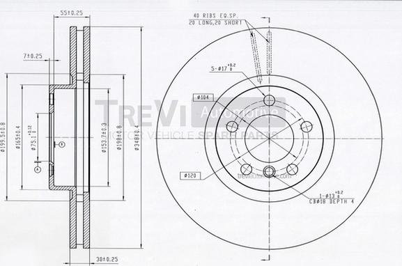 Trevi Automotive BD1209 - Спирачен диск vvparts.bg