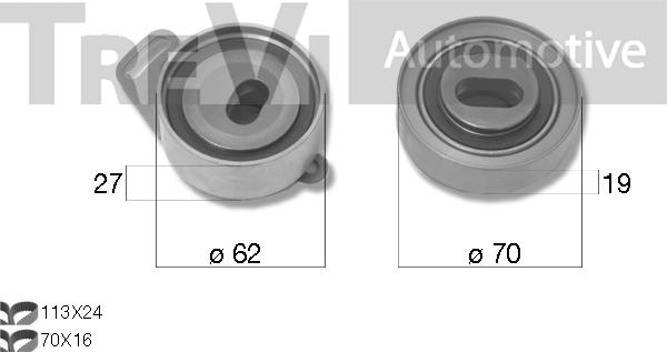 Trevi Automotive KD1490 - Комплект ангренажен ремък vvparts.bg