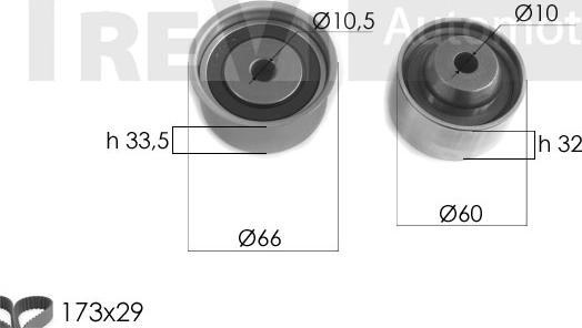 Trevi Automotive KD1442 - Комплект ангренажен ремък vvparts.bg