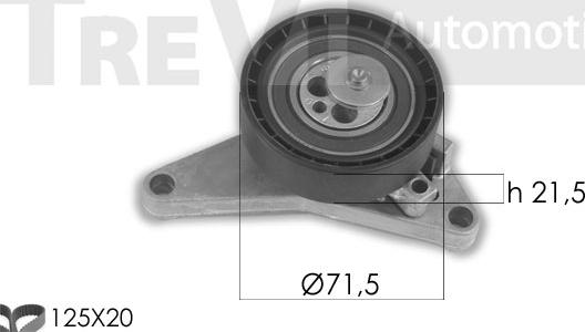 Trevi Automotive KD1452 - Комплект ангренажен ремък vvparts.bg