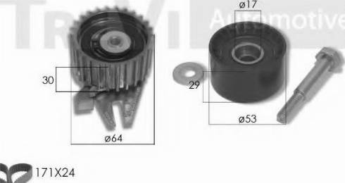 Trevi Automotive KD1464 - Комплект ангренажен ремък vvparts.bg