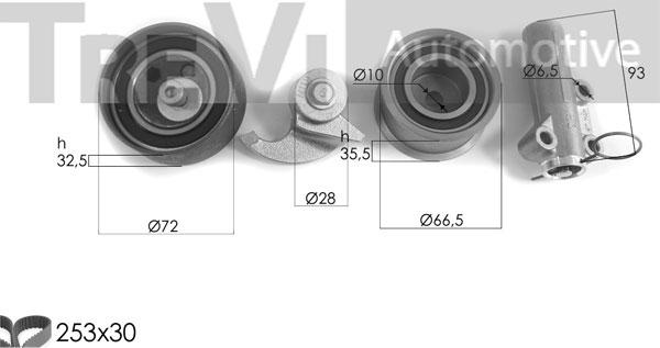 Trevi Automotive KD1462 - Комплект ангренажен ремък vvparts.bg