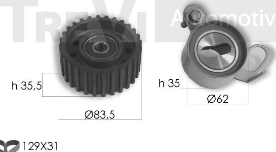 Trevi Automotive KD1409 - Комплект ангренажен ремък vvparts.bg